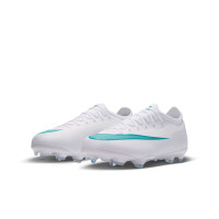 Nike Mercurial Vapor 17 Pro Gazon Naturel Chaussures de Foot (FG) Enfants Blanc Turquoise