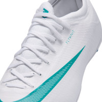 Nike Mercurial Vapor 17 Pro Gazon Naturel Chaussures de Foot (FG) Enfants Blanc Turquoise