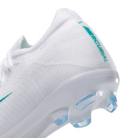 Nike Mercurial Vapor 17 Pro Gazon Naturel Chaussures de Foot (FG) Enfants Blanc Turquoise