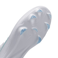 Nike Mercurial Vapor 17 Pro Gazon Naturel Chaussures de Foot (FG) Enfants Blanc Turquoise