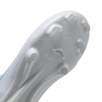 Nike Mercurial Vapor 17 Academy Gazon Naturel Gazon Artificiel Chaussures de Foot Enfants (MG) Blanc Turquoise