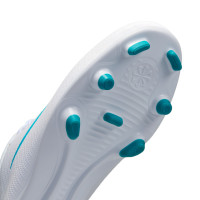 Nike Mercurial Vapor 17 Club Gras / Kunstgras Voetbalschoenen (MG) Kids Wit Turquoise