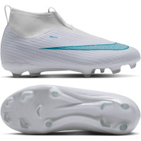 Nike Mercurial Superfly 11 Academy Gras / Kunstgras Voetbalschoenen (MG) Kids Wit Turquoise