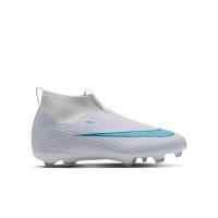 Nike Mercurial Superfly 11 Academy Gras / Kunstgras Voetbalschoenen (MG) Kids Wit Turquoise