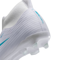 Nike Mercurial Superfly 11 Academy Gras / Kunstgras Voetbalschoenen (MG) Kids Wit Turquoise