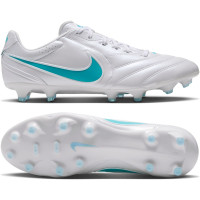 Nike Tiempo Ligera Pro Gazon Naturel Chaussures de Foot (FG) Blanc Turquoise