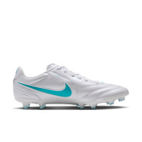 Nike Tiempo Ligera Pro Gazon Naturel Chaussures de Foot (FG) Blanc Turquoise