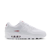Nike Air Max 90 Baskets Blanc Blanc Tough Red