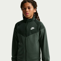 Survêtement Nike Sportswear à fermeture éclair intégrale pour Enfants, vert camouflage, vert foncé, blanc