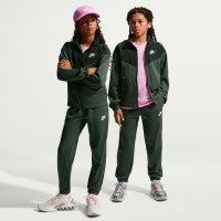 Survêtement Nike Sportswear à fermeture éclair intégrale pour Enfants, vert camouflage, vert foncé, blanc