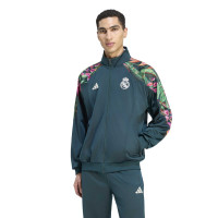 adidas Real Madrid Farm Trainingspak Donkergroen Wit Oranje Roze