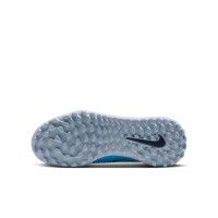 Nike Phantom 6 Low Haaland Academy Turf Voetbalschoenen (TF) Kids Lichtblauw Blauw Felblauw