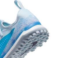Nike Phantom 6 Low Haaland Academy Turf Voetbalschoenen (TF) Kids Lichtblauw Blauw Felblauw