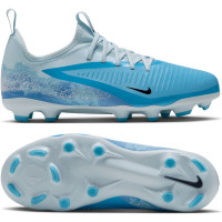 Nike Phantom 6 Low Haaland Academy Gras / Kunstgras Voetbalschoenen (MG) Kids Lichtblauw Blauw Felblauw