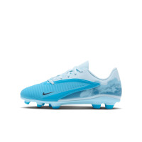 Nike Phantom 6 Low Haaland Club Gras / Kunstgras Voetbalschoenen (MG) Kids Lichtblauw Blauw Felblauw