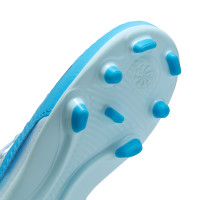 Nike Phantom 6 Low Haaland Club Gras / Kunstgras Voetbalschoenen (MG) Peuters/Kleuters Lichtblauw Blauw Felblauw