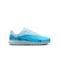 Nike Phantom 6 Low Haaland Club Turf Chaussures de Foot (TF) Enfants Bleu Clair Bleu Bleu Vif