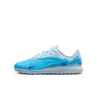 Nike Phantom 6 Low Haaland Club Turf Chaussures de Foot (TF) Enfants Bleu Clair Bleu Bleu Vif