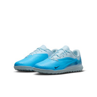 Nike Phantom 6 Low Haaland Club Turf Chaussures de Foot (TF) Enfants Bleu Clair Bleu Bleu Vif