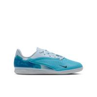 Nike Phantom 6 Low Haaland Club Zaalvoetbalschoenen (IN) Kids Lichtblauw Blauw Felblauw