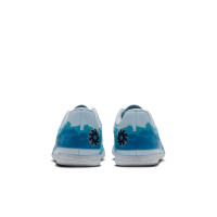 Nike Phantom 6 Low Haaland Club Zaalvoetbalschoenen (IN) Kids Lichtblauw Blauw Felblauw