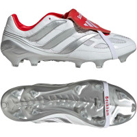 adidas Predator Precision David Beckham Gras Voetbalschoenen (FG) Wit Zilver Felrood