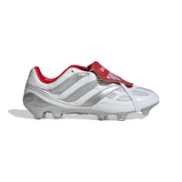 adidas Predator Precision David Beckham Gras Voetbalschoenen (FG) Wit Zilver Felrood