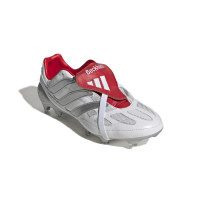 adidas Predator Precision David Beckham Gras Voetbalschoenen (FG) Wit Zilver Felrood