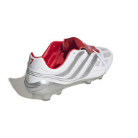 adidas Predator Precision David Beckham Gras Voetbalschoenen (FG) Wit Zilver Felrood