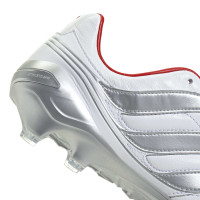adidas Predator Precision David Beckham Gras Voetbalschoenen (FG) Wit Zilver Felrood