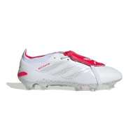 adidas Predator David Beckham Elite FT Gras Voetbalschoenen (FG) Wit Zilver Felrood