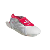 adidas Predator David Beckham Elite FT Gras Voetbalschoenen (FG) Wit Zilver Felrood