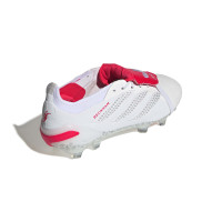 adidas Predator David Beckham Elite FT Gras Voetbalschoenen (FG) Wit Zilver Felrood