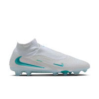 Nike Phantom 6 High Elite Gras Voetbalschoenen (FG) Wit Turquoise