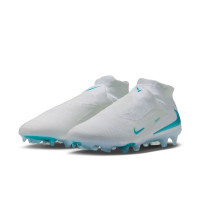 Nike Phantom 6 High Elite Gras Voetbalschoenen (FG) Wit Turquoise