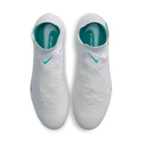 Nike Phantom 6 High Elite Gras Voetbalschoenen (FG) Wit Turquoise