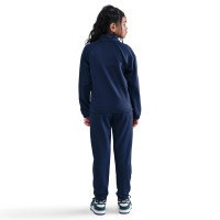 Survêtement Nike Sportswear à fermeture éclair pour Enfants, bleu foncé, blanc