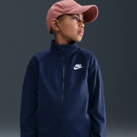 Survêtement Nike Sportswear à fermeture éclair pour Enfants, bleu foncé, blanc