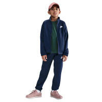 Survêtement Nike Sportswear à fermeture éclair pour Enfants, bleu foncé, blanc