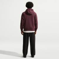 Sweat à capuche en polaire Nike Sportswear Club bordeaux doré