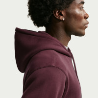 Sweat à capuche en polaire Nike Sportswear Club bordeaux doré