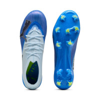 PUMA Ultra Nitro 7 Pro Gazon Naturel Chaussures de Foot (FG) Bleu Clair Bleu Lime