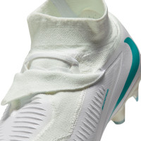 Nike Phantom 6 High Pro Gras Voetbalschoenen (FG) Wit Turquoise