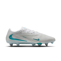Nike Phantom 6 Low Elite IJzeren-Nop Voetbalschoenen (SG) Pro Player Wit Turquoise