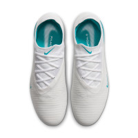 Nike Phantom 6 Low Elite IJzeren-Nop Voetbalschoenen (SG) Pro Player Wit Turquoise