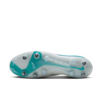 Nike Phantom 6 Low Elite IJzeren-Nop Voetbalschoenen (SG) Pro Player Wit Turquoise