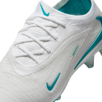 Nike Phantom 6 Low Elite IJzeren-Nop Voetbalschoenen (SG) Pro Player Wit Turquoise
