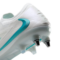 Nike Phantom 6 Low Elite IJzeren-Nop Voetbalschoenen (SG) Pro Player Wit Turquoise