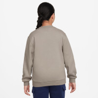 Pull polaire Nike Sportswear Club pour enfants, beige clair, blanc