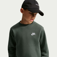 Pull polaire Nike Club pour enfants vert foncé et blanc